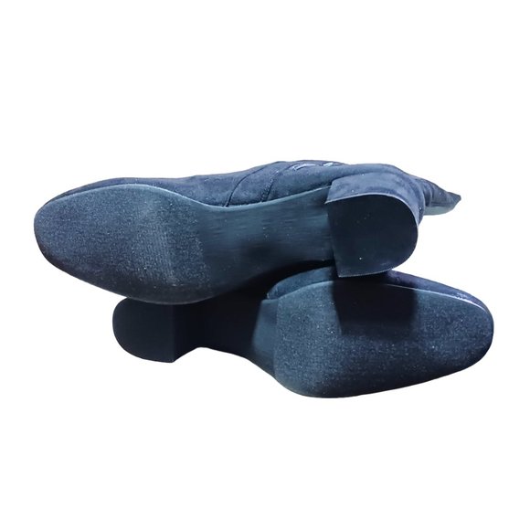 * NWOT EY Boutique black suede look Boots Size 10 - Picture 6 of 6